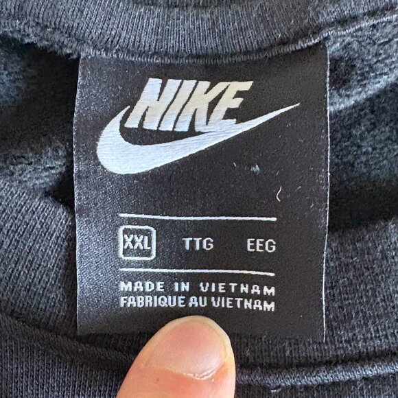 Nike Womens Future Femme Crop Fleece Black Sweatshirt Size XXL Embroidered Logo - Picture 5 of 14